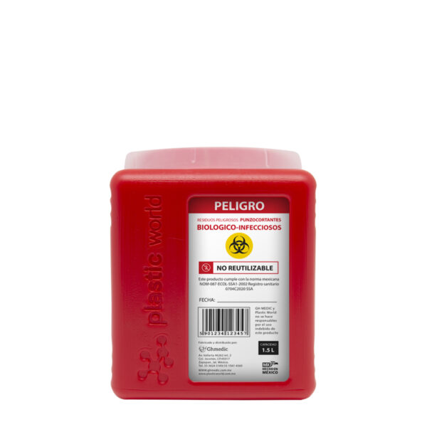 RECOLECTOR DE PUNZOCORTANTES 1.5L