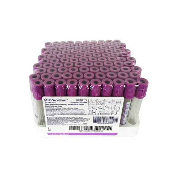 TUBO LILA PARA TOMA Y RECOLECCIÓN DE SANGRE 4 ML BD - Image 3