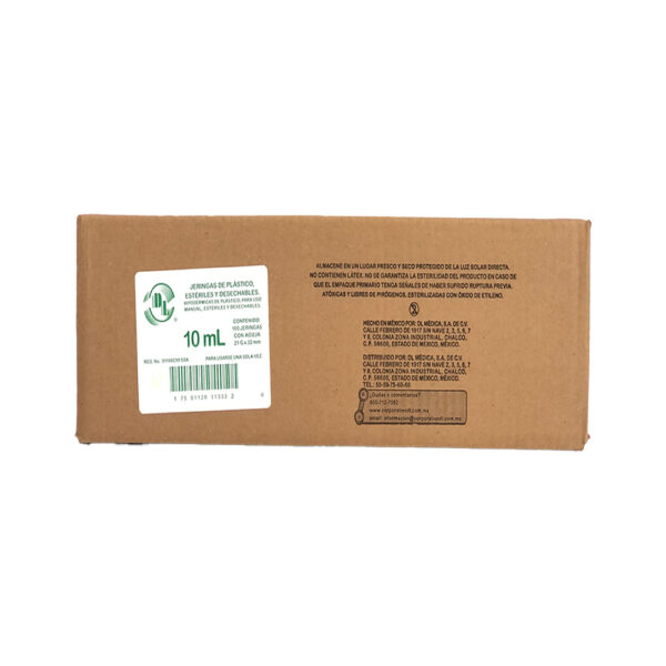 JERINGA CON AGUJA ESTÉRIL 10ML 21G X 32MM DL